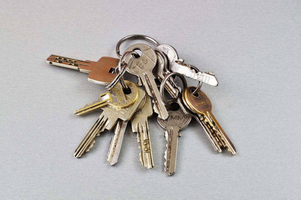 A full set of house keys — worth leaving a spare with someone you trust